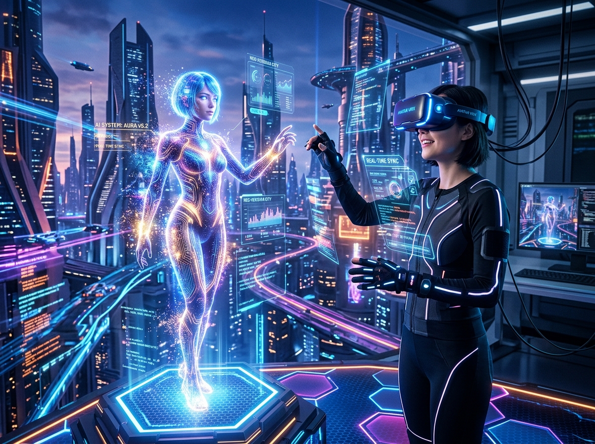 Illustration synthèse : avatars et environnements immersifs