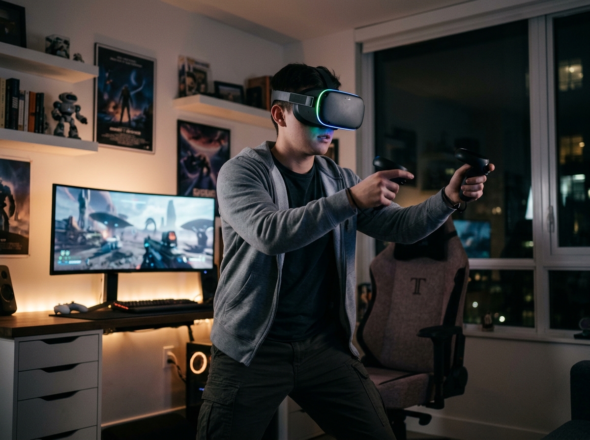 Joueur en VR